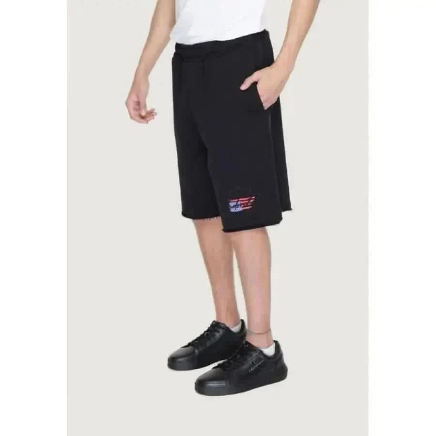 Short en coton imprimé noir pour hommes Underclub pour le printemps et l'été – Image 4