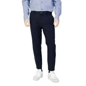 Borghese Pantalon bleu à poches pour hommes