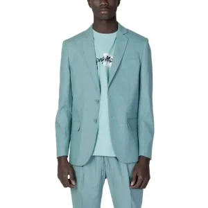 Antony Morato Hommes Blazer vert avec col à revers