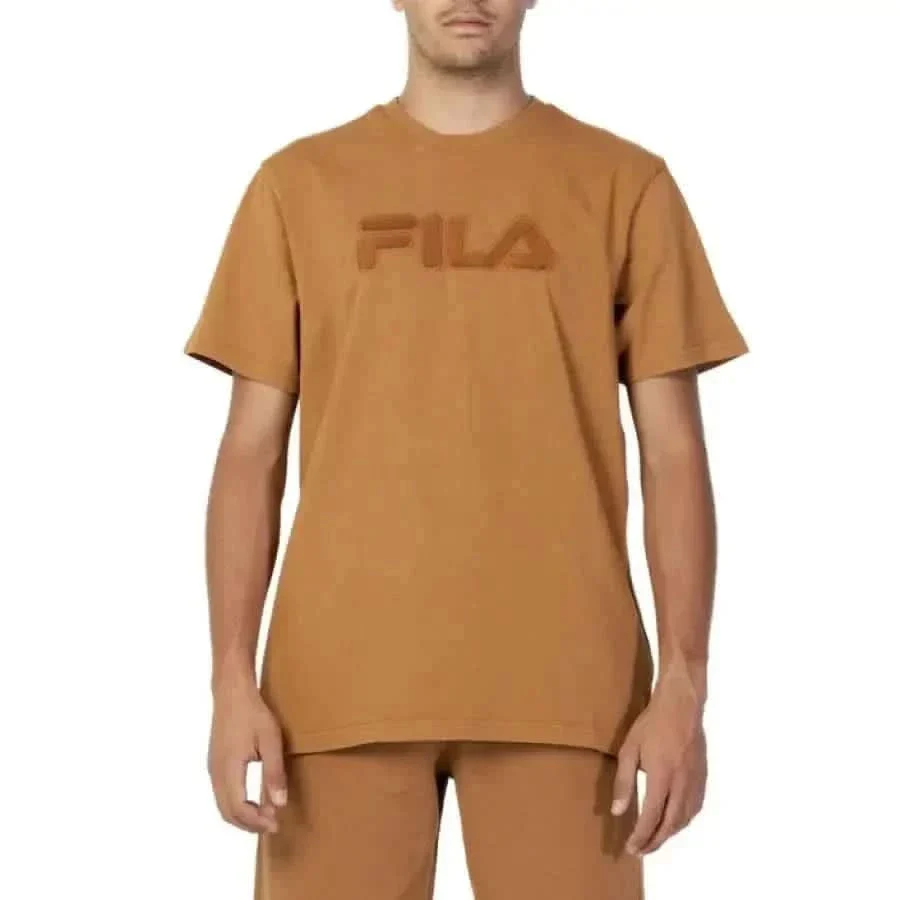 Fila Men's Brown Printed T-Shirt with Round Neck – Image 2