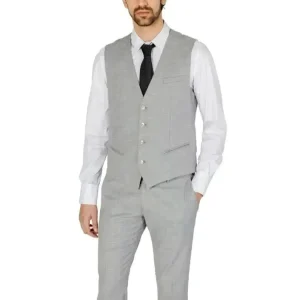 Antony Morato Gilet sans manches boutonné gris pour hommes