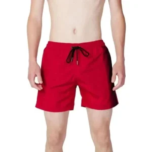 Short de bain rouge à poches Trussardi Beachwear Hommes