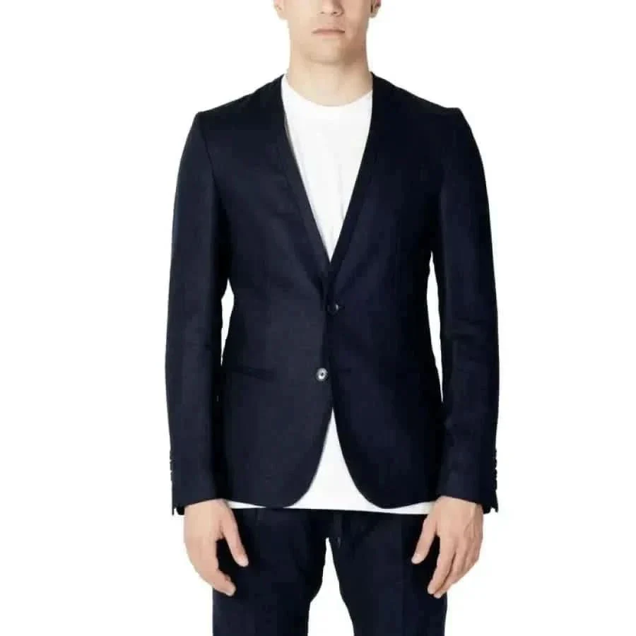 Antony Morato Hommes Blazer en lin bleu – Image 2