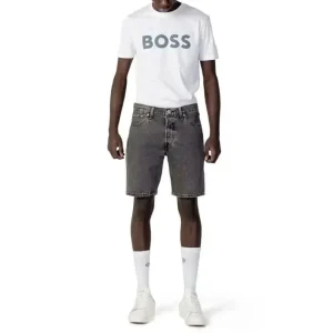 Short en coton noir de Levis pour hommes pour le printemps et l'été