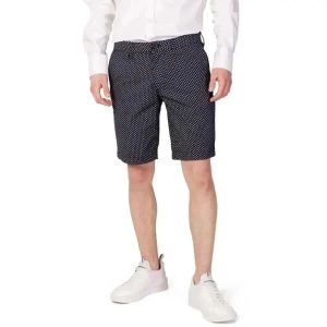 Short bleu géométrique Armani Exchange Hommes 100% coton