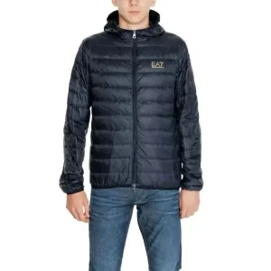Veste à capuche bleue EA7 pour hommes