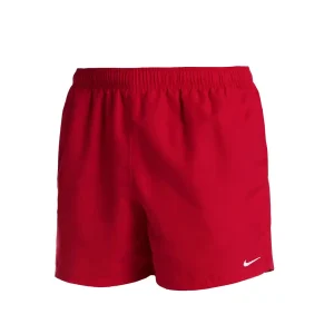 Short de bain rouge uni avec poches avant pour hommes Nike