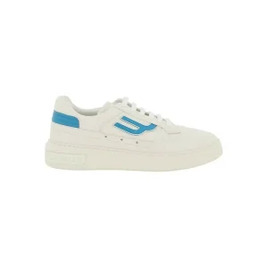 Bally Cuir Blanc Homme Sneakers avec des accents bleus