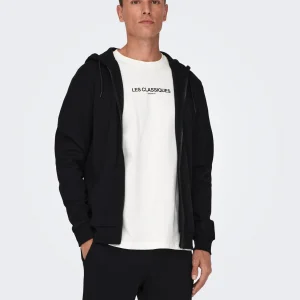 Chandail Ceres Zip Hoodie Noir Only & Sons
