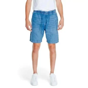 Shorts en coton bleu de Jack & Jones pour hommes Collection printemps-été