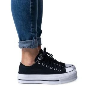 Converse Women Black Textile Lace Up Sneakers