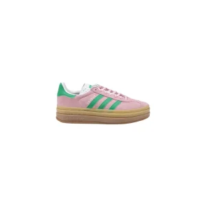 Adidas - Baskets à lacets en cuir rose pour femmes