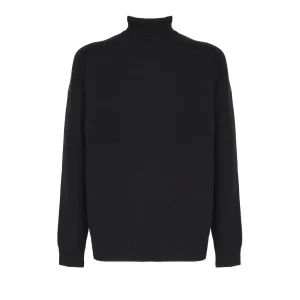 RRD Men Black Turtleneck Long Sleeve Knitwear