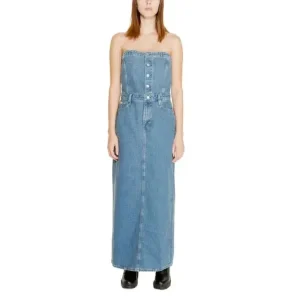 Calvin Klein Jeans - Robe bleue à poches sur le devant pour femmes