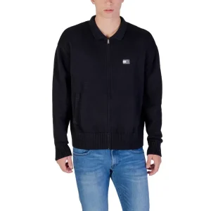 Tommy Hilfiger Jeans Homme Noir Zip Knitwear Organic Cotton