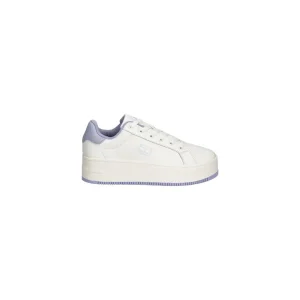 Baskets en cuir blanc pour femmes Tommy Hilfiger Jeans