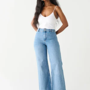 Jeans High Waist Culotte Med Blue Wash Dex