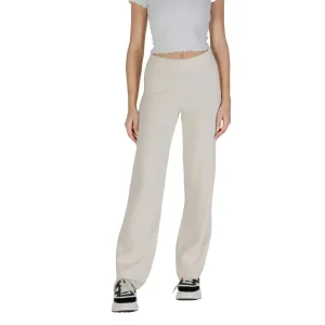 Vero Moda Women White Viscose Blend Trousers Fall Winter