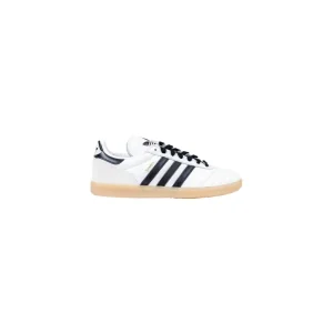 Adidas Women White Faux Leather Slip On Sporty Sneakers