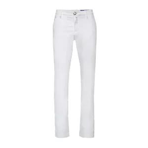White Cotton Jacob Cohen Men Trousers Spring Summer
