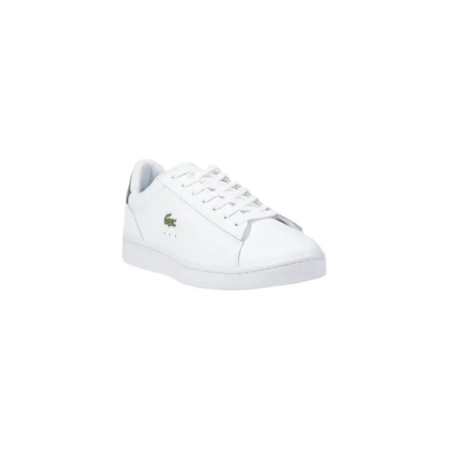 Sneaker Lacoste en cuir blanc avec talon vert – Image 3