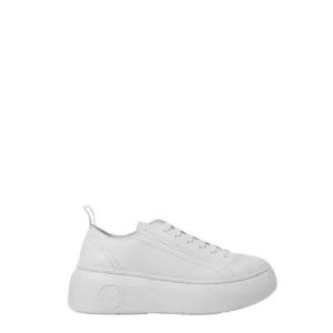 Armani Exchange - Baskets en cuir blanc pour femmes