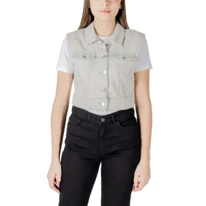 Gilet en denim gris clair