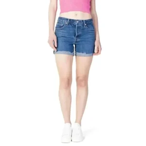 Short en coton bleu avec poches pour femmes de Levi's pour le printemps/été