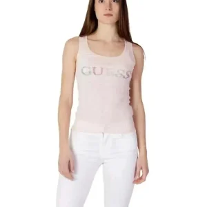 Guess Women Pink Rhinestone Tank Top
