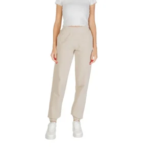 Guess Women Beige Cotton Trousers with Front Pockets (Pantalon en coton beige avec poches avant)