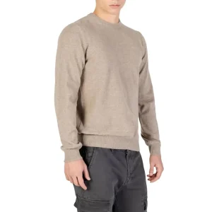 Yos Men Beige Cashmere Round Neck Sweater (Pull à col rond en cachemire beige)
